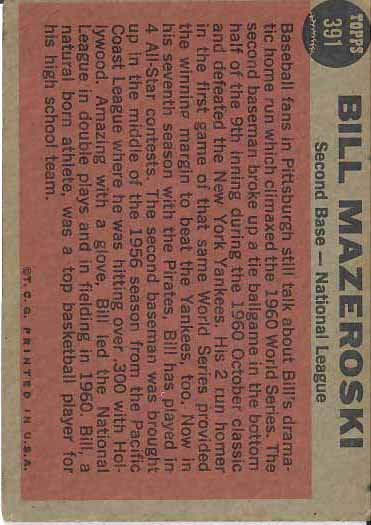 1962 Bill  Mazeroski
