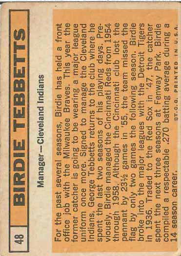 1963 Birdie  Tebbetts