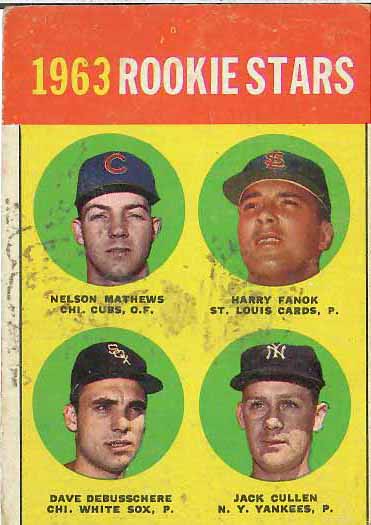 1963 1962  Rookie Stars