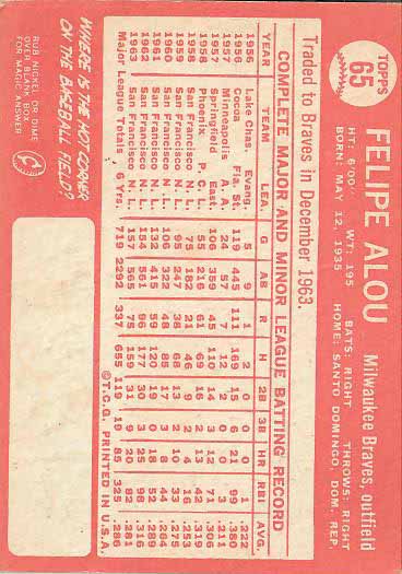 1964 Felipe  Alou
