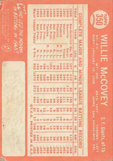 1964 Willie  McCovey