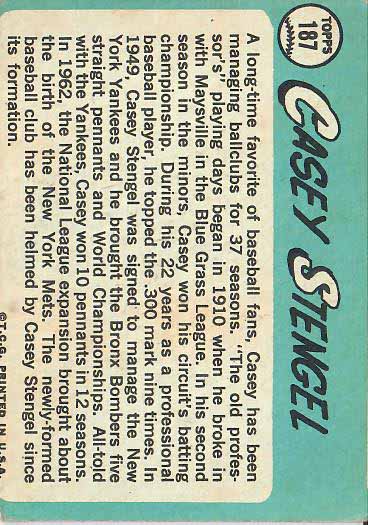 1965 Casey  Stengel