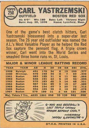 1968 Carl  Yastrzemski