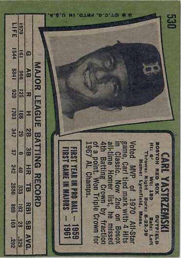 1971 Carl  Yastrzemski