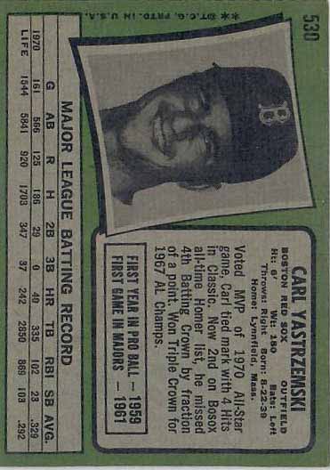 1971 Carl  Yastrzemski