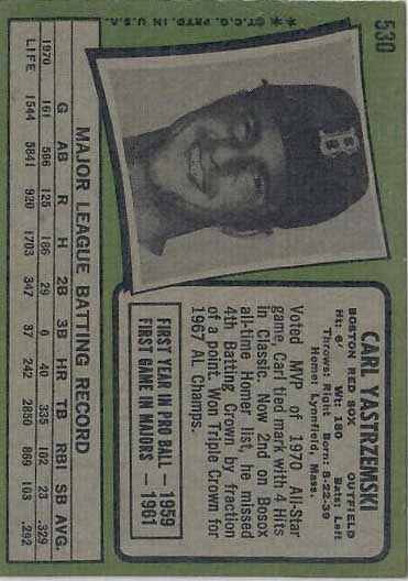 1971 Carl  Yastrzemski