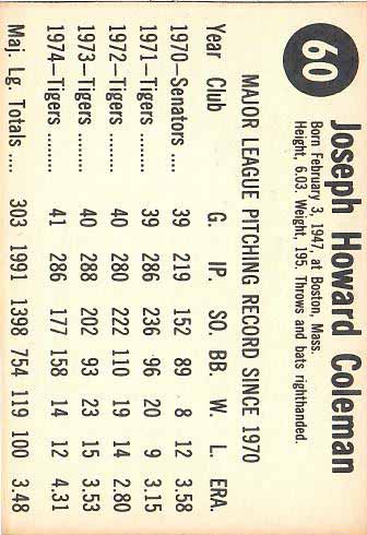 1975 Joe  Coleman