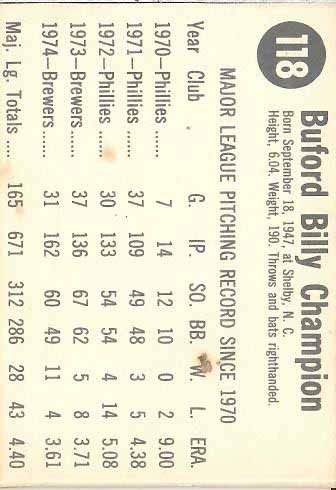 1975 Billy  Champion