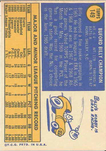 1970 Billy  Champion