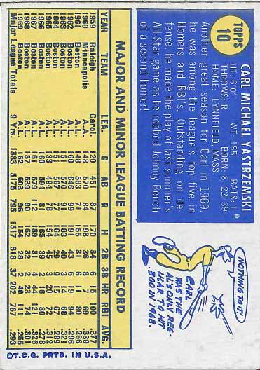1970 Carl  Yastrzemski