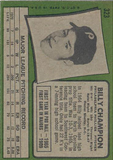 1971 Billy  Champion