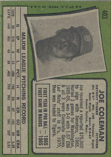 1971 Joe  Coleman