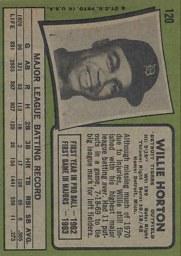 1971 Willie  Horton