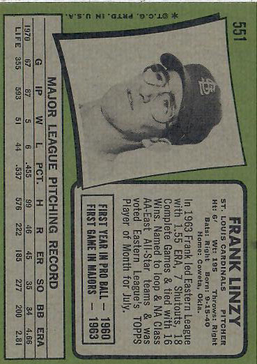 1971 Frank  Linzy