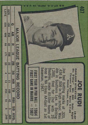 1971 Joe  Rudi