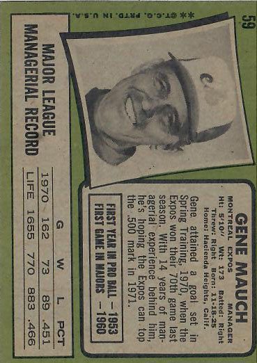 1971 Gene  Mauch
