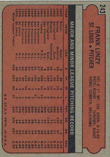 1972 Frank  Linzy