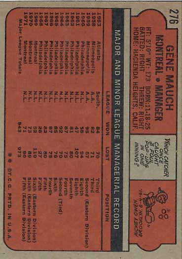 1972 Gene  Mauch