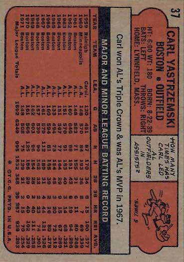 1972 Carl  Yastrzemski