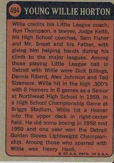 1972 Willie  Horton BP