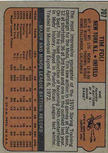 1972 Tim  Foli
