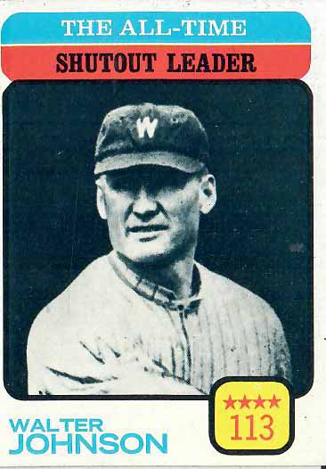 1973 Walter  Johnson ATL All-Time Shutout Leaders 