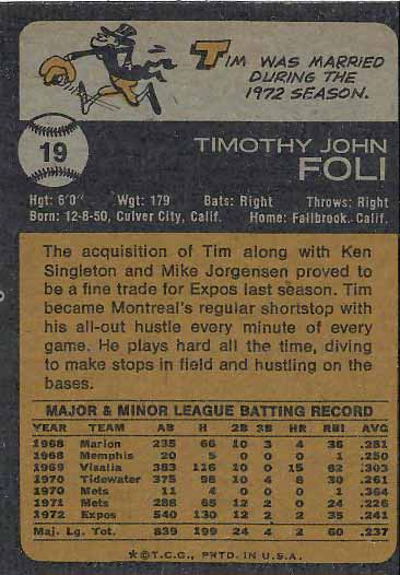 1973 Tim  Foli