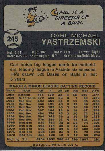 1973 Carl  Yastrzemski