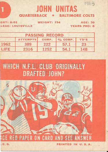1963 John Unitas 