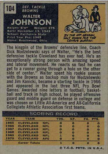 1971 Walter Johnson