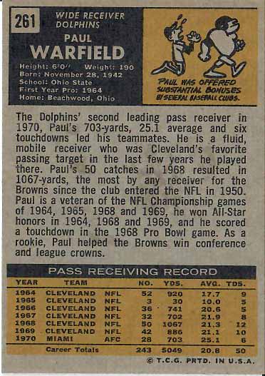 1971 Paul Warfield