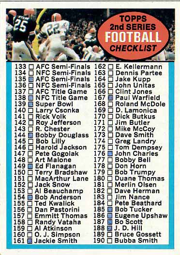 1971 2nd series 1971 checklist