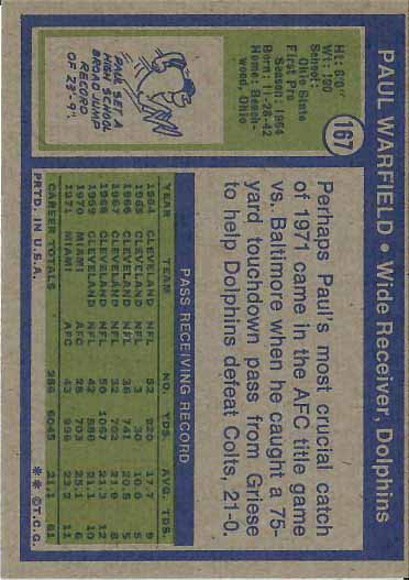 1972 Paul Warfield