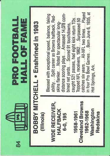 1985 Bobby  Mitchell