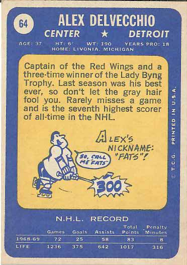 1969 Alex Delvecchio
